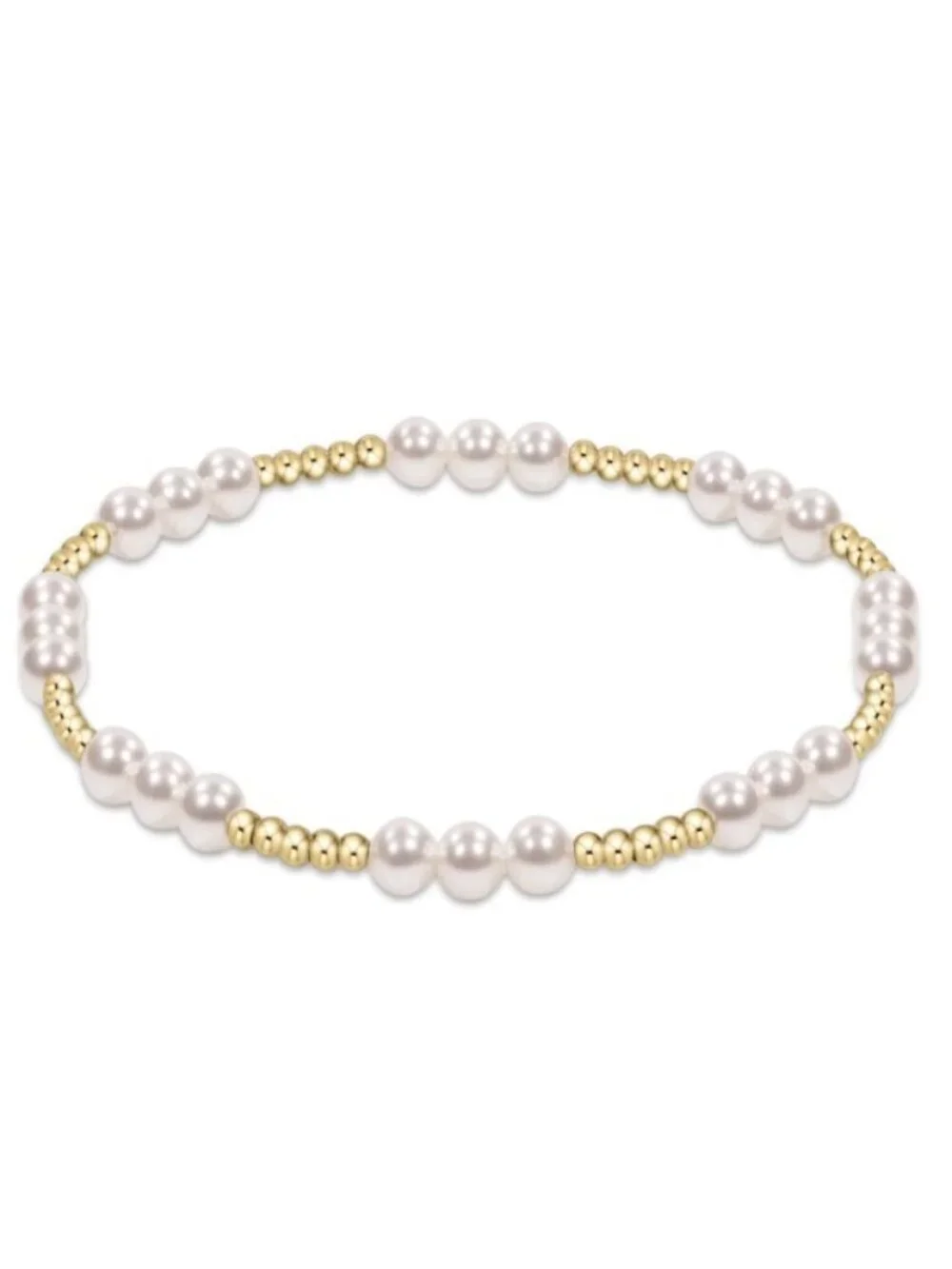 New NWT Enewton Joy Pearl 3mm 14kt Gold-filled Beads Stacked Stretch Bracelet